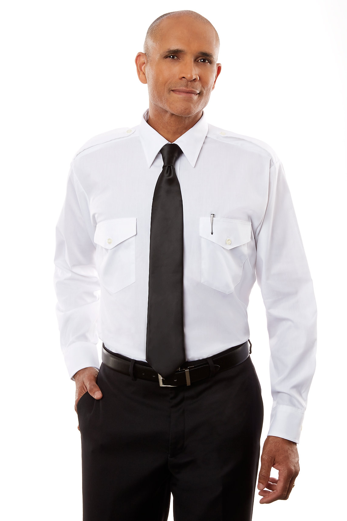 "THE AVIATOR SHIRT by Van Heusen - Short or Long Sleeve, Regular or Tall Fit, White or Blue-249