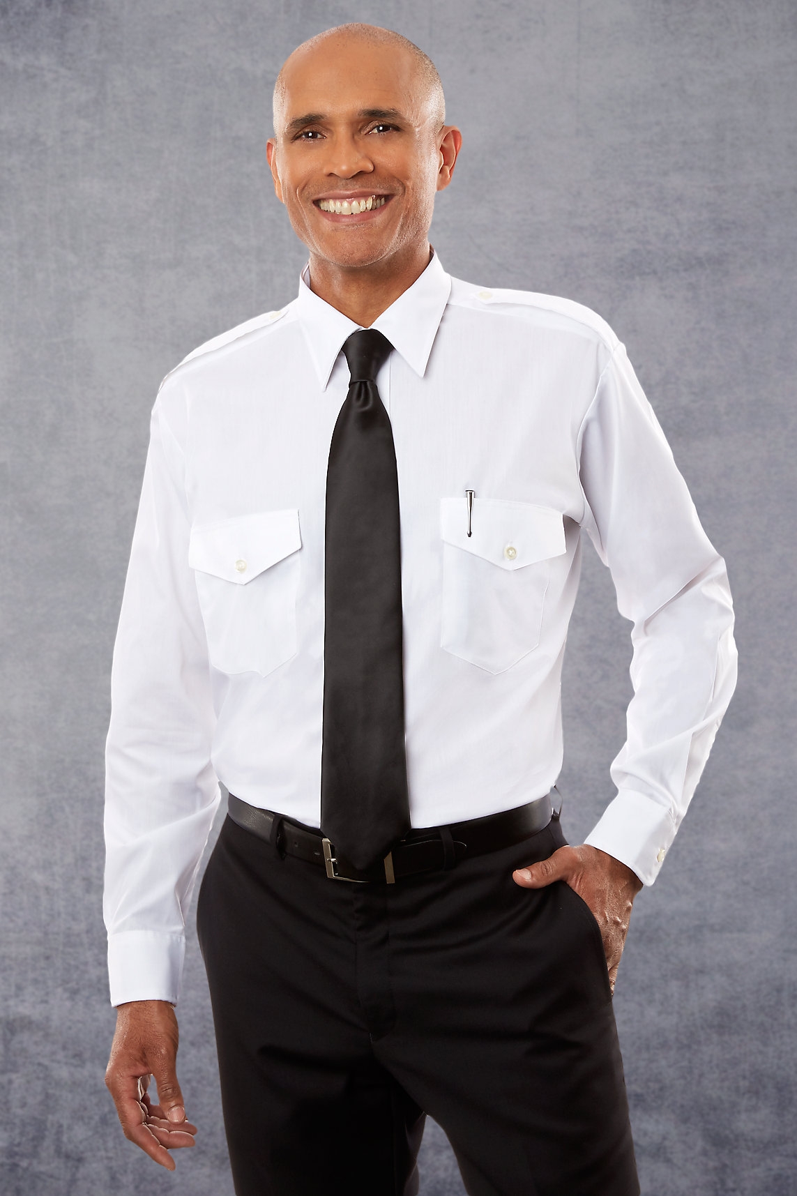 "THE AVIATOR SHIRT by Van Heusen - Short or Long Sleeve, Regular or Tall Fit, White or Blue-251